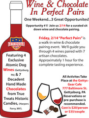 Wine & Chocolate Perfect Pairs 2/14-Open Seating