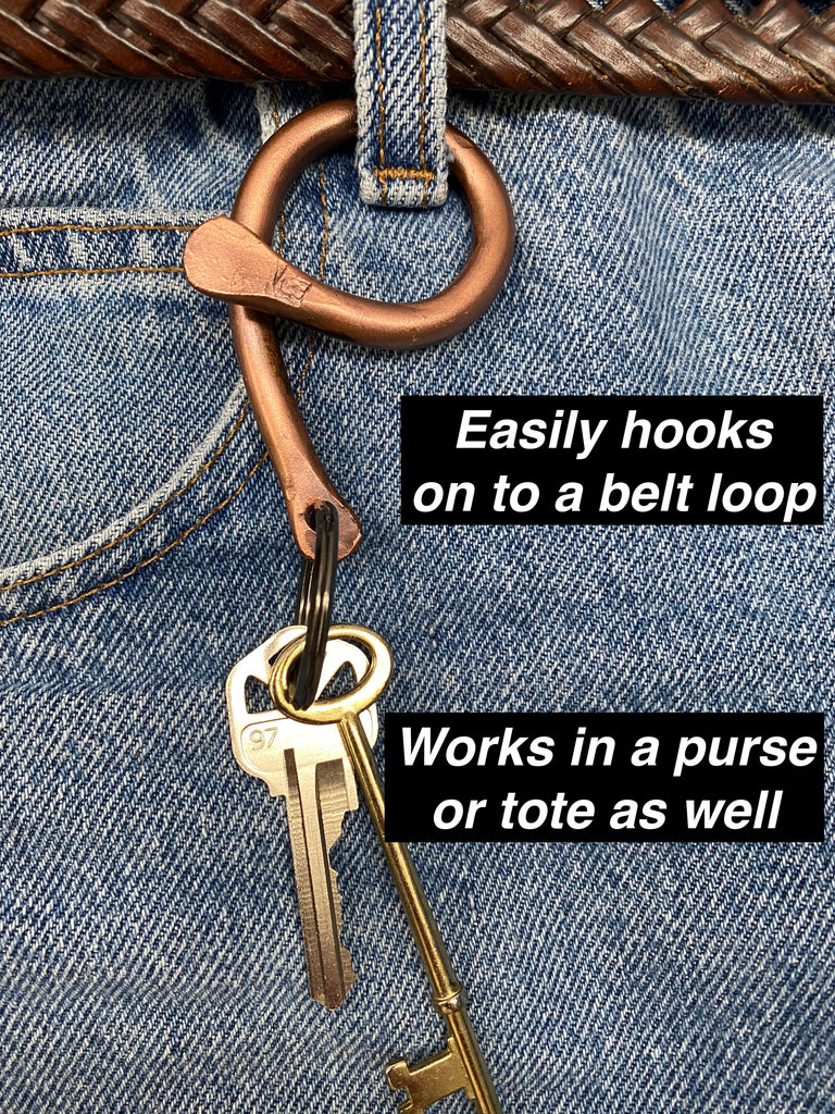 Hand Forged Belt Loop Key Ring